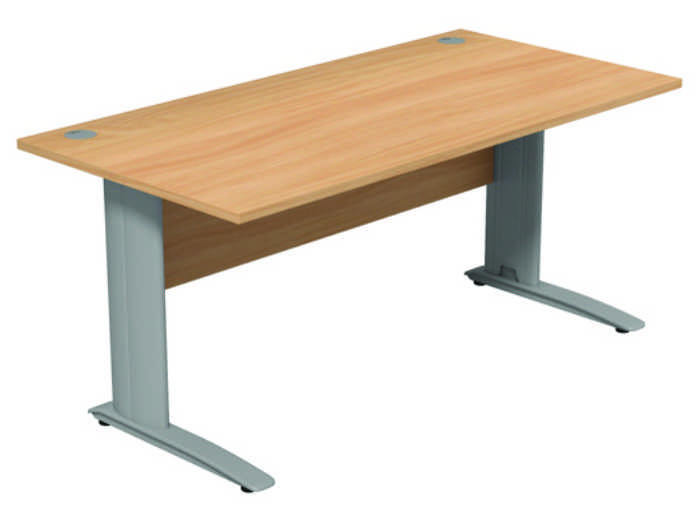 Komo Straight Desk - Beech Panel -1400mm